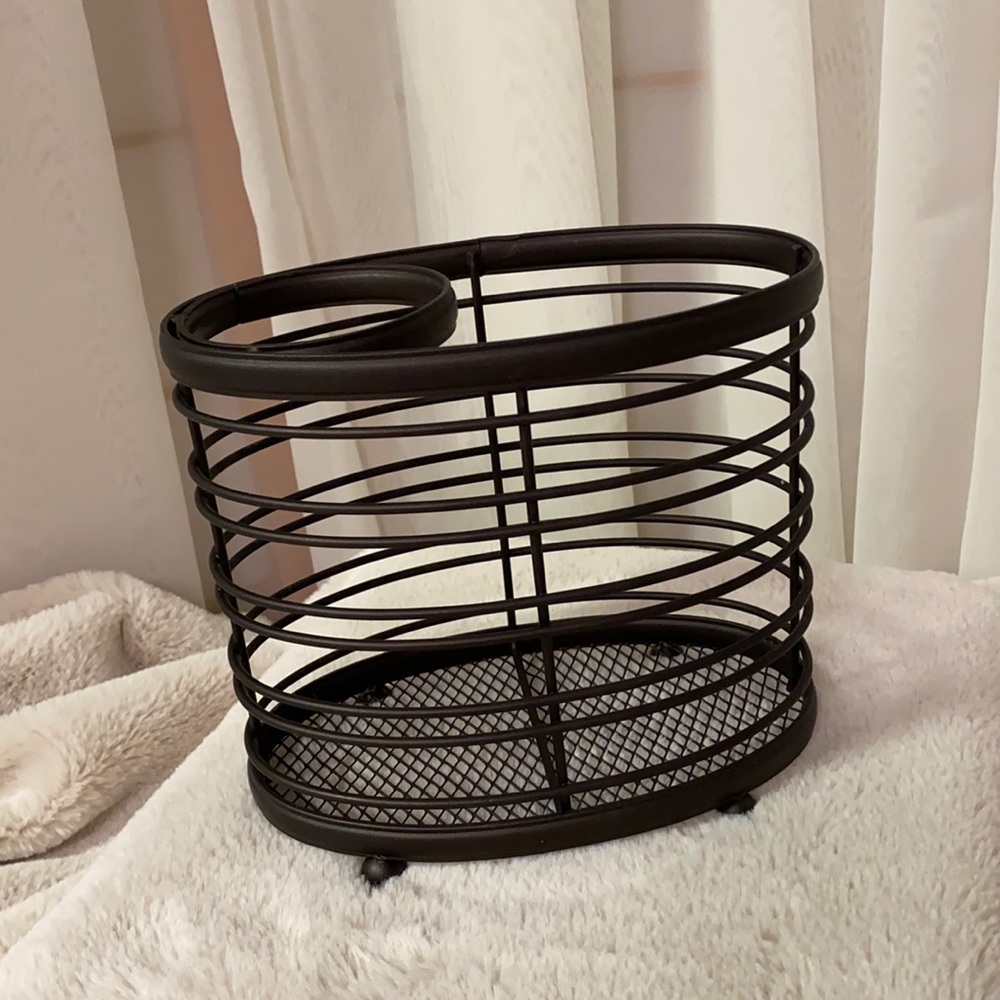 Vanity Organizer Hairdryer Holder Bronze